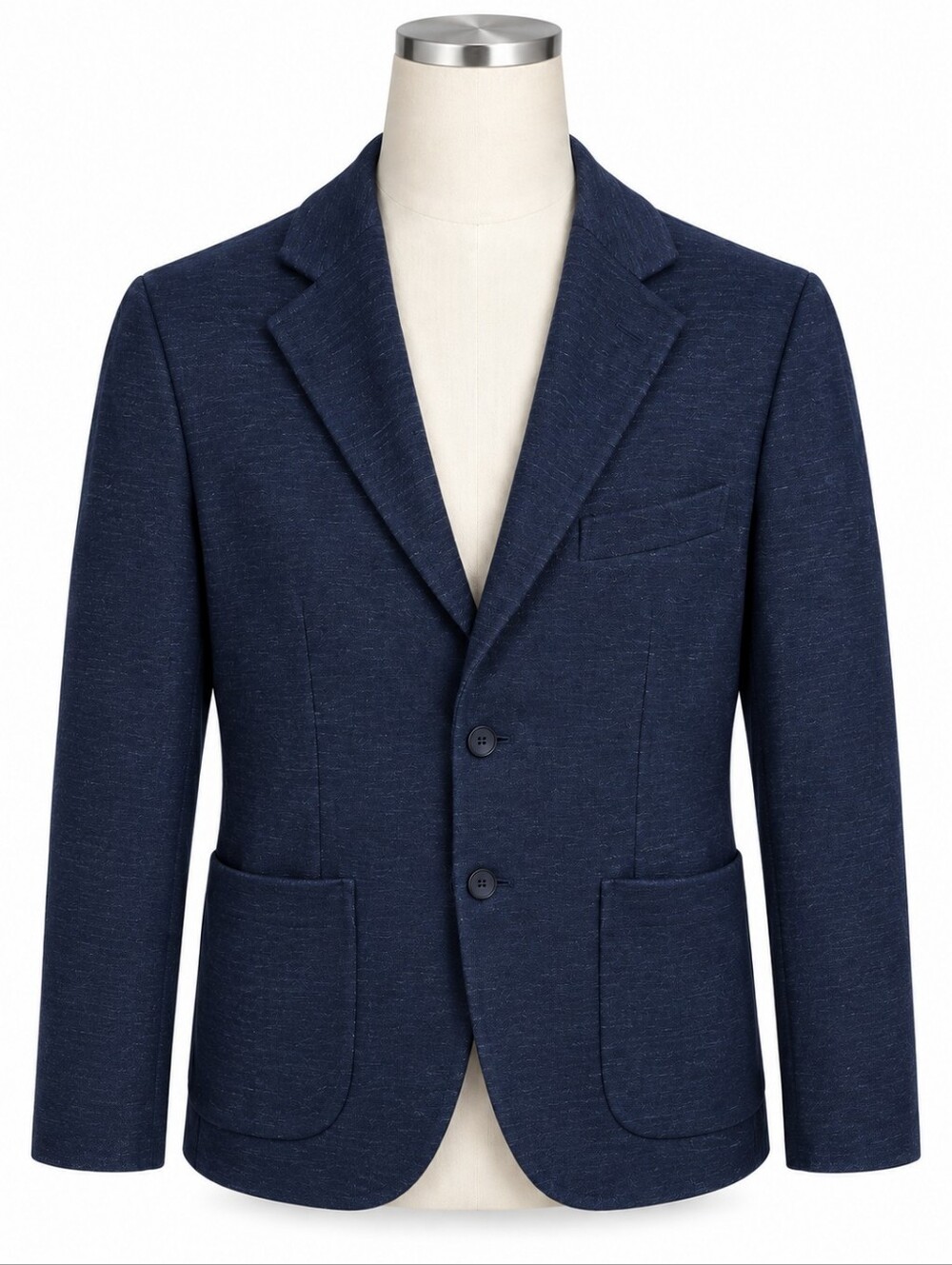 Ships Navy Blue Stretch Knit Blazer Sz M Women's Unisex Career  Academia Preppy